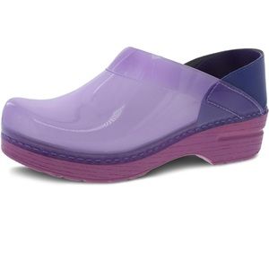 Dansko Professional Translucent Purple Slip-On Clogs Women Candy-Colored Shell
